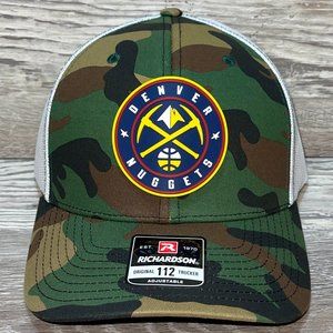 Denver Nuggets 3D Snapback Trucker Hat- Army Camo/ White